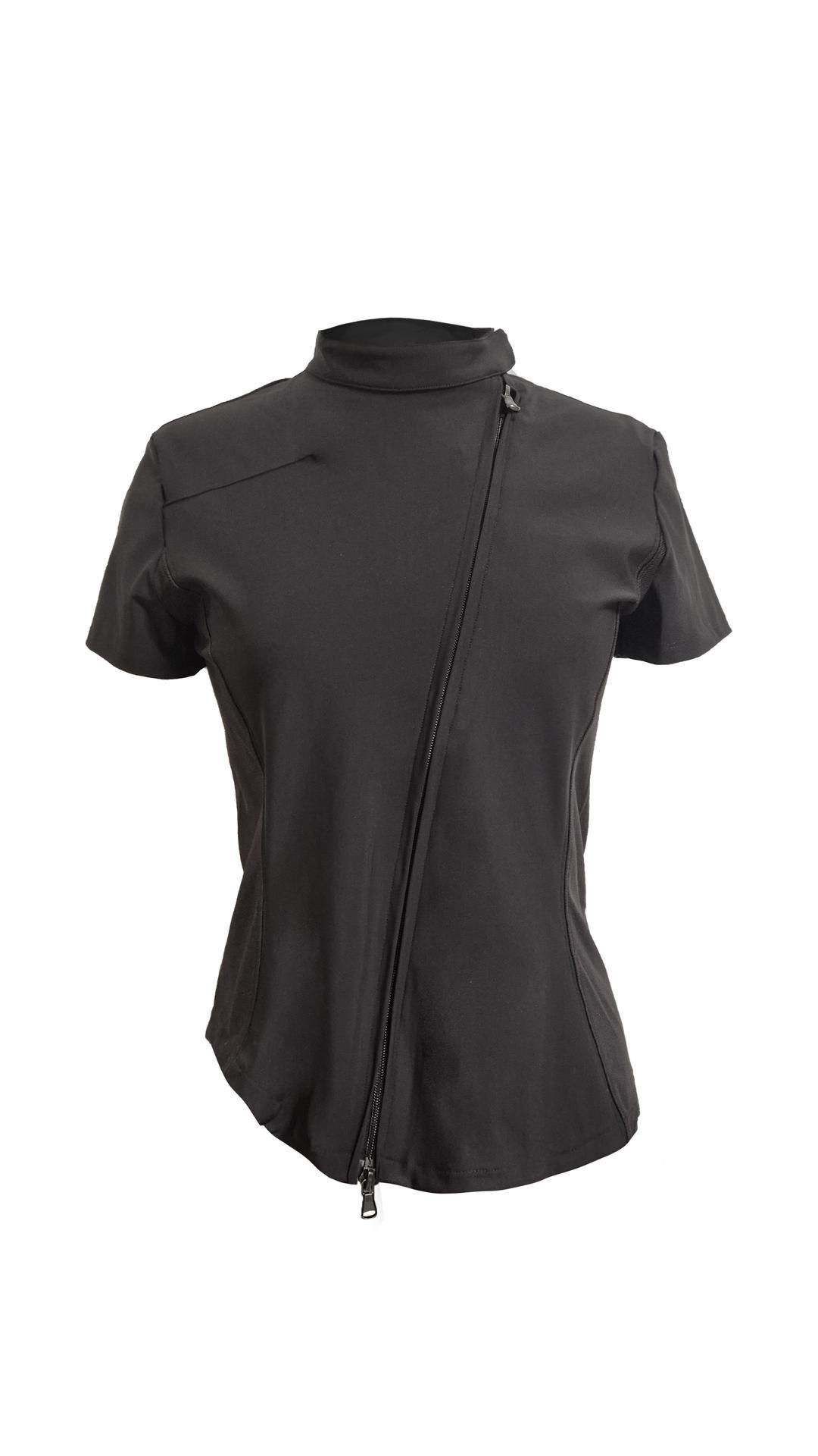 [jung do] CURVED ZIP-UP SHIRT (DARK BROWN)