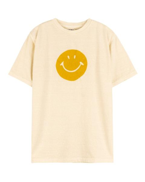 [DUBBLEWORKS] PRINTED TEE SMILE (PD.CREAM)