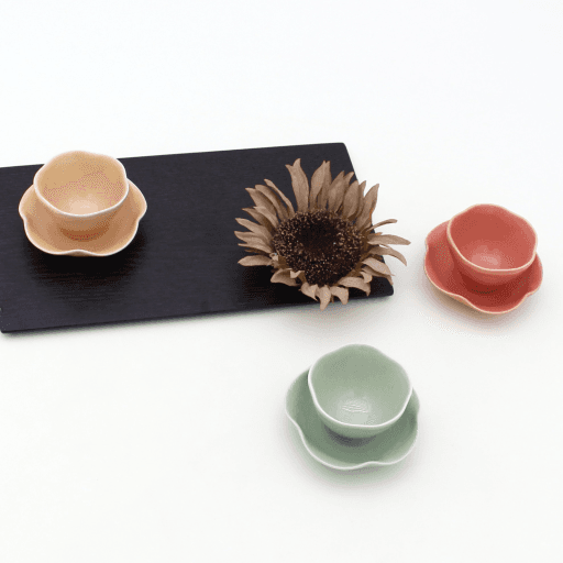 유광 꽃잎🌺찻잔세트(3color)