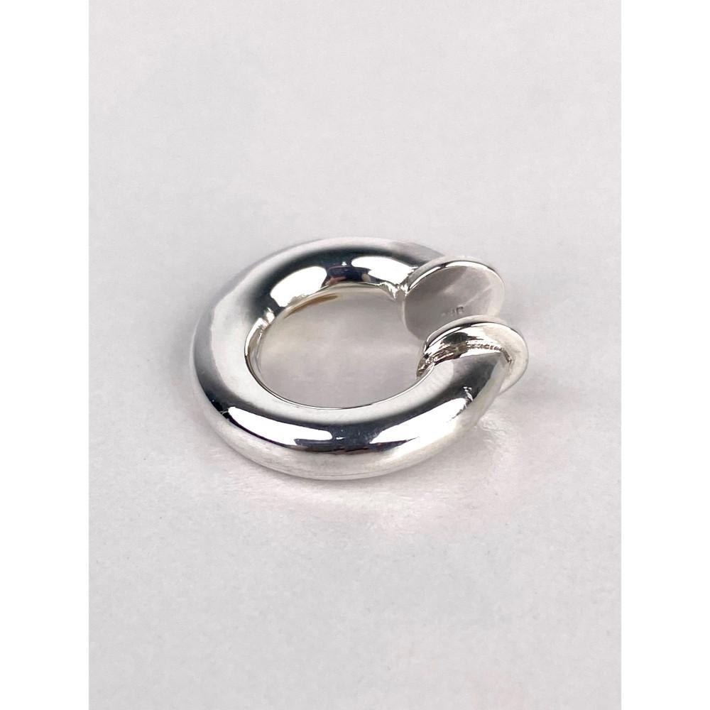 남자 실버 볼드 이어커프 심플 베이직 귀안뚫는귀걸이 실버925