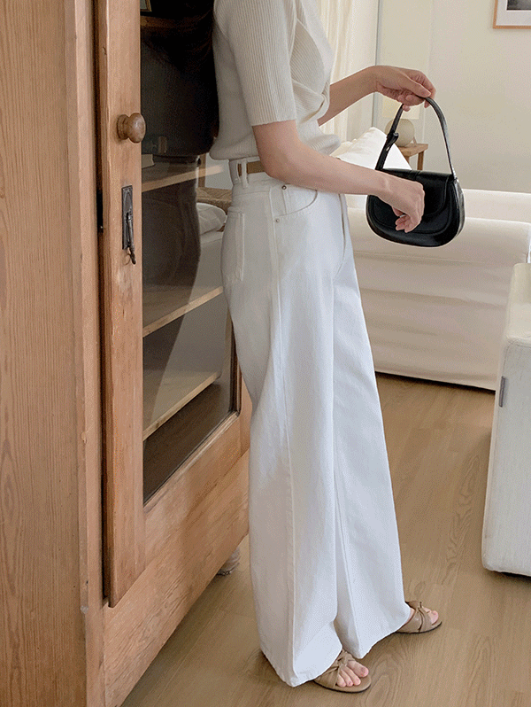 로빈유 [1만5천장돌파][HONEST, YOU] 이프 코튼 와이드 팬츠  - pt(S,M,L/숏ver,롱ver)