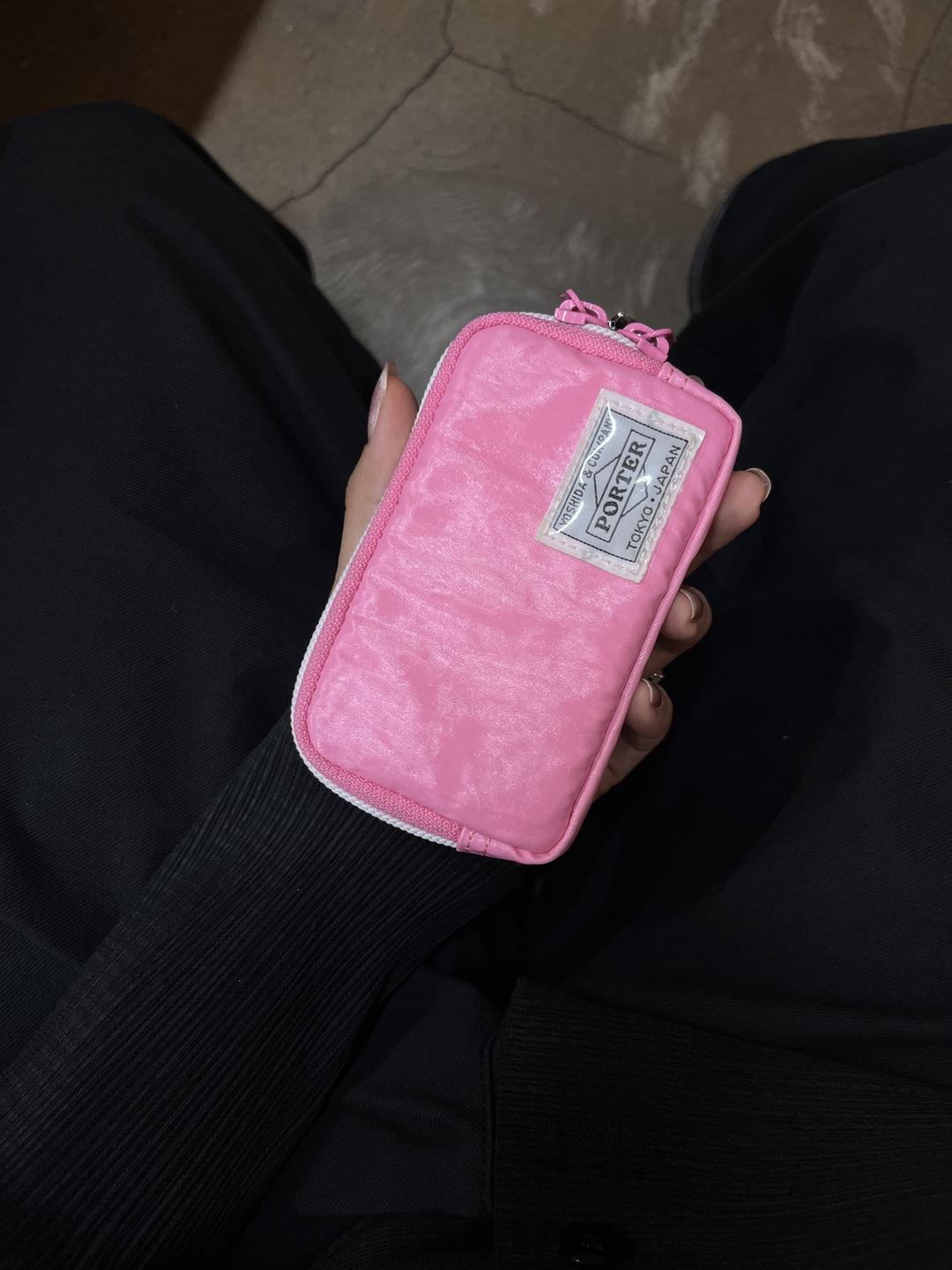 PORTER glossy wallet pink
