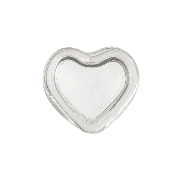 Heart shape mini glass bowl