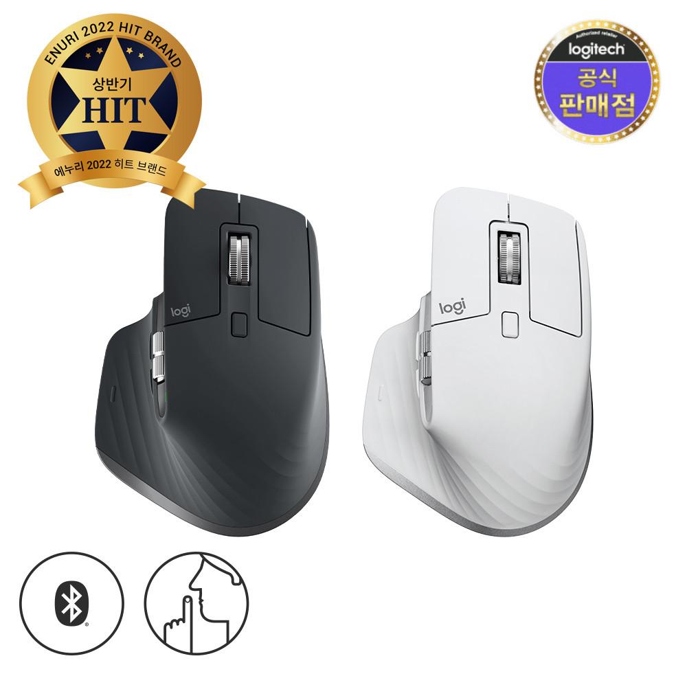로지텍코리아 정품 무선 마우스 MX MASTER 3S [무소음/BOLT 수신기포함/블루투스 지원/멀티페어링/ 윈+맥OS]