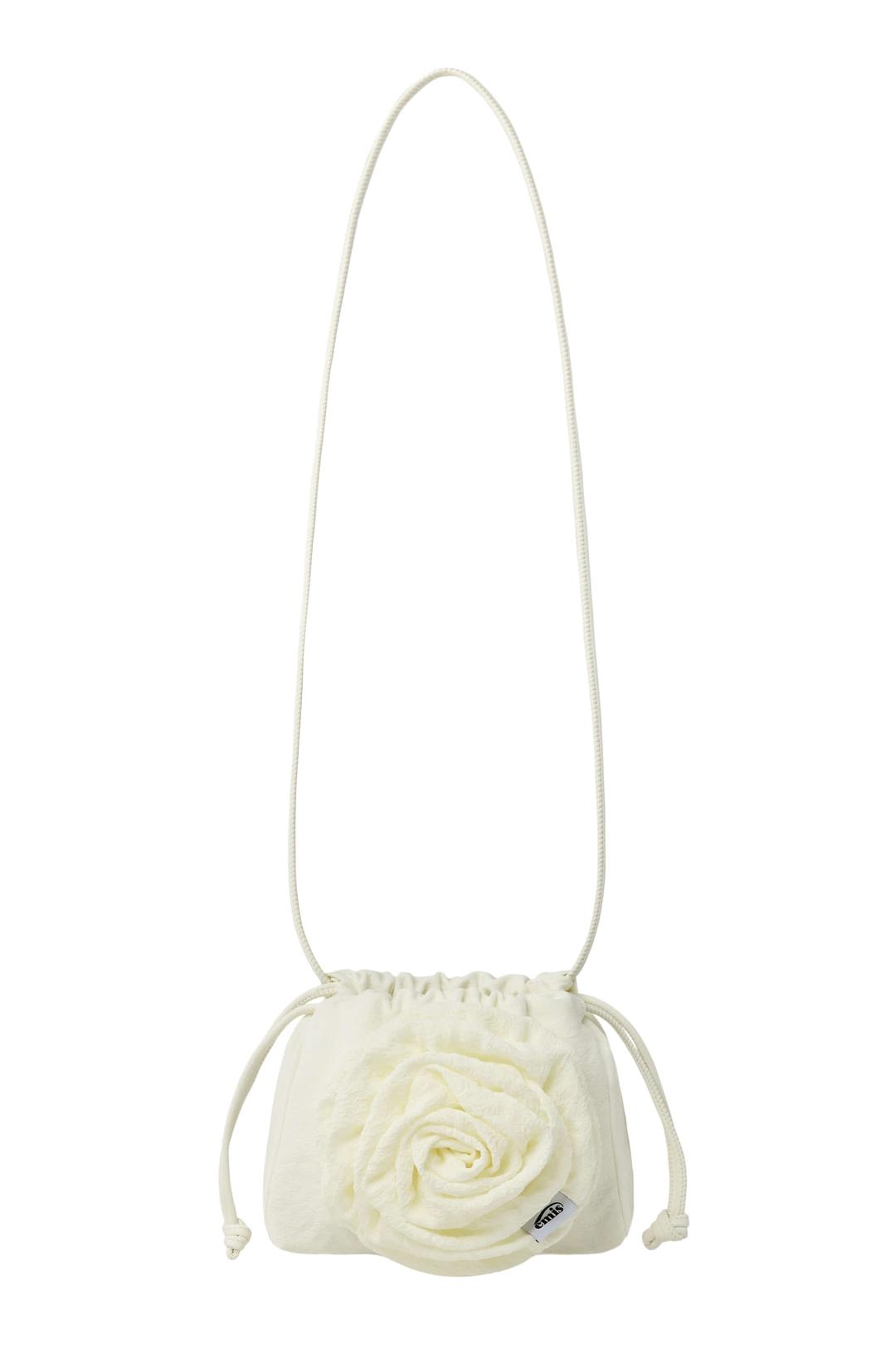 CORSAGE STRING MINI BAG-IVORY