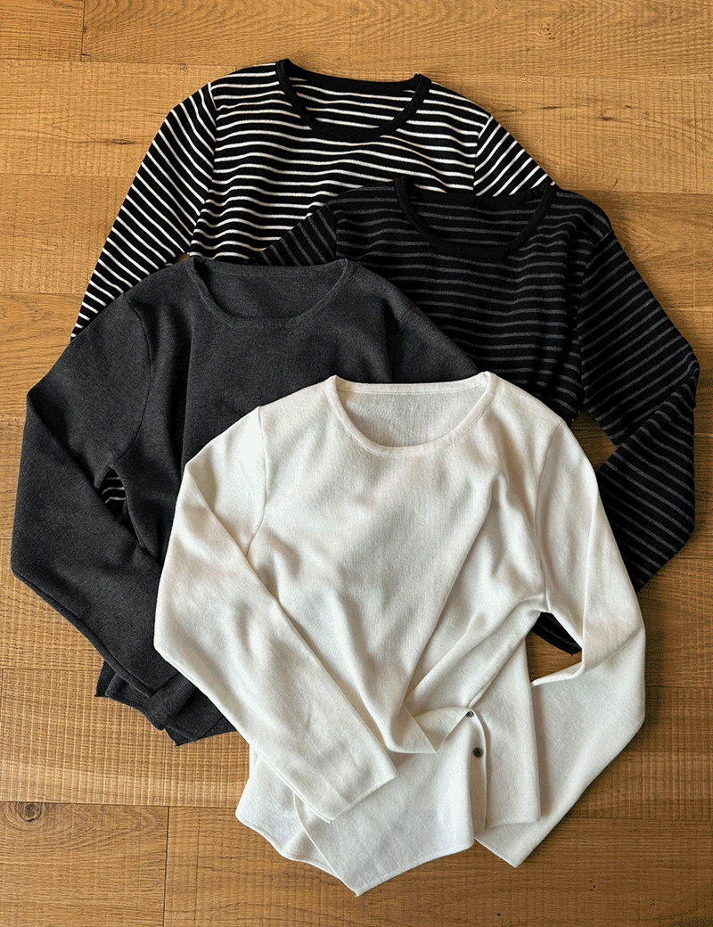 [문의폭주/7-10일 소요] 레이너 소프트 버튼 셔링 니트 - 4 color