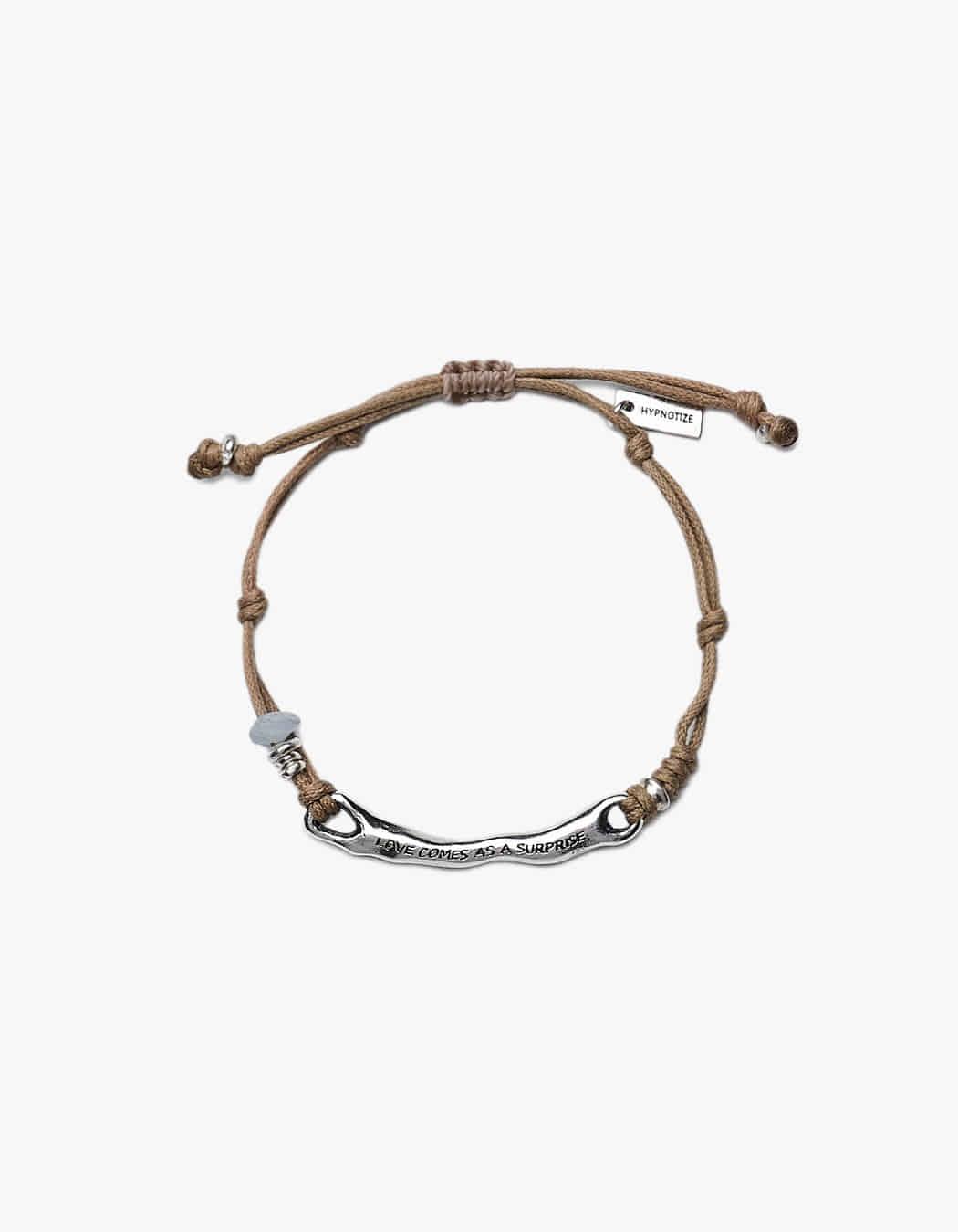 Lettering Molten Stick Bracelet - Beige