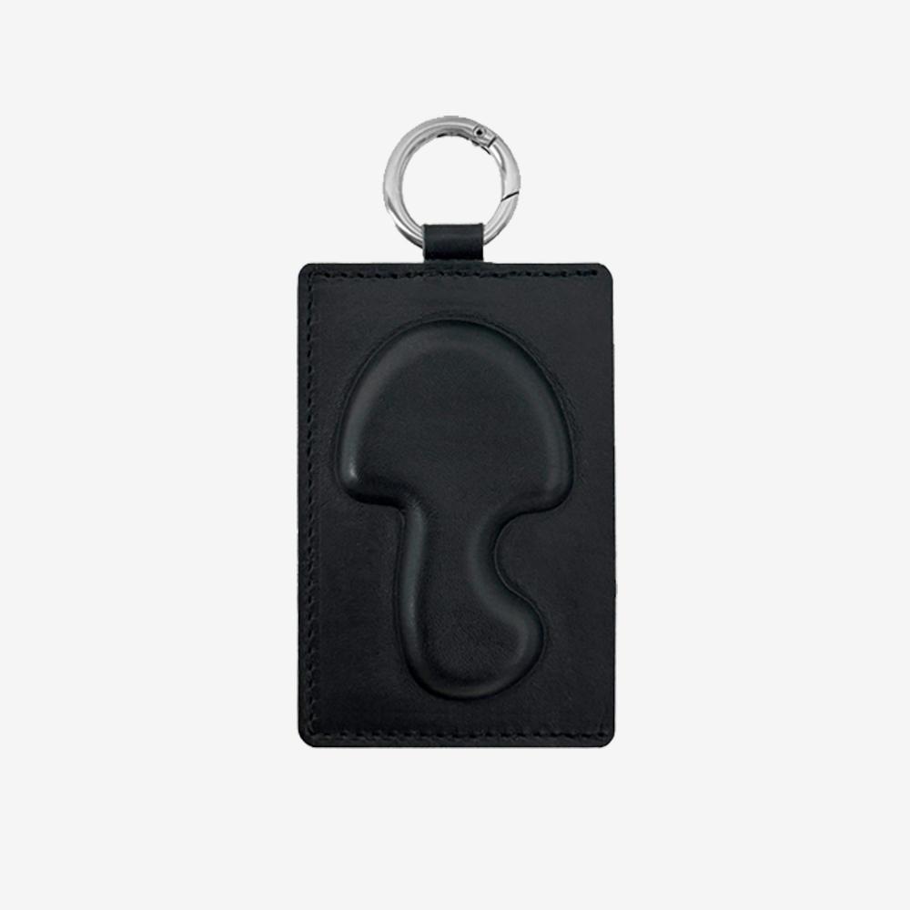 버섯 키링 카드 지갑 Mushroom Keyring card wallet - Black