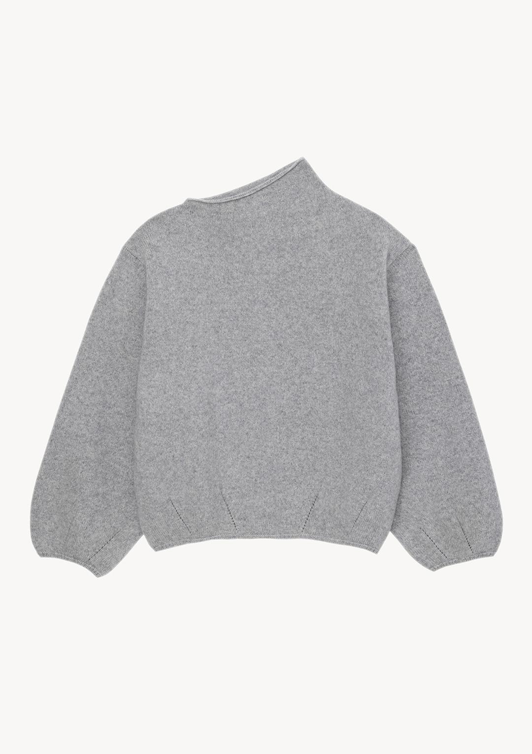 Oblique Neck Knit in Gray