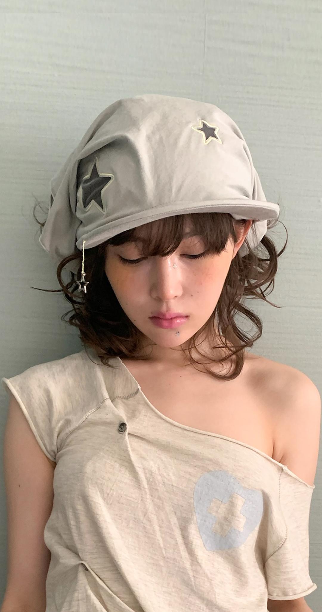 [F.E.E.S] star&charms bandana cap (light grey)