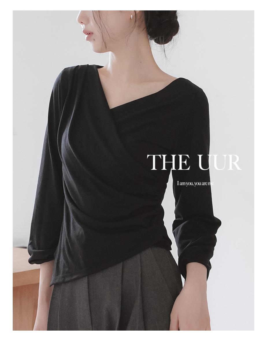 uur poetry wrap blouse T [black]