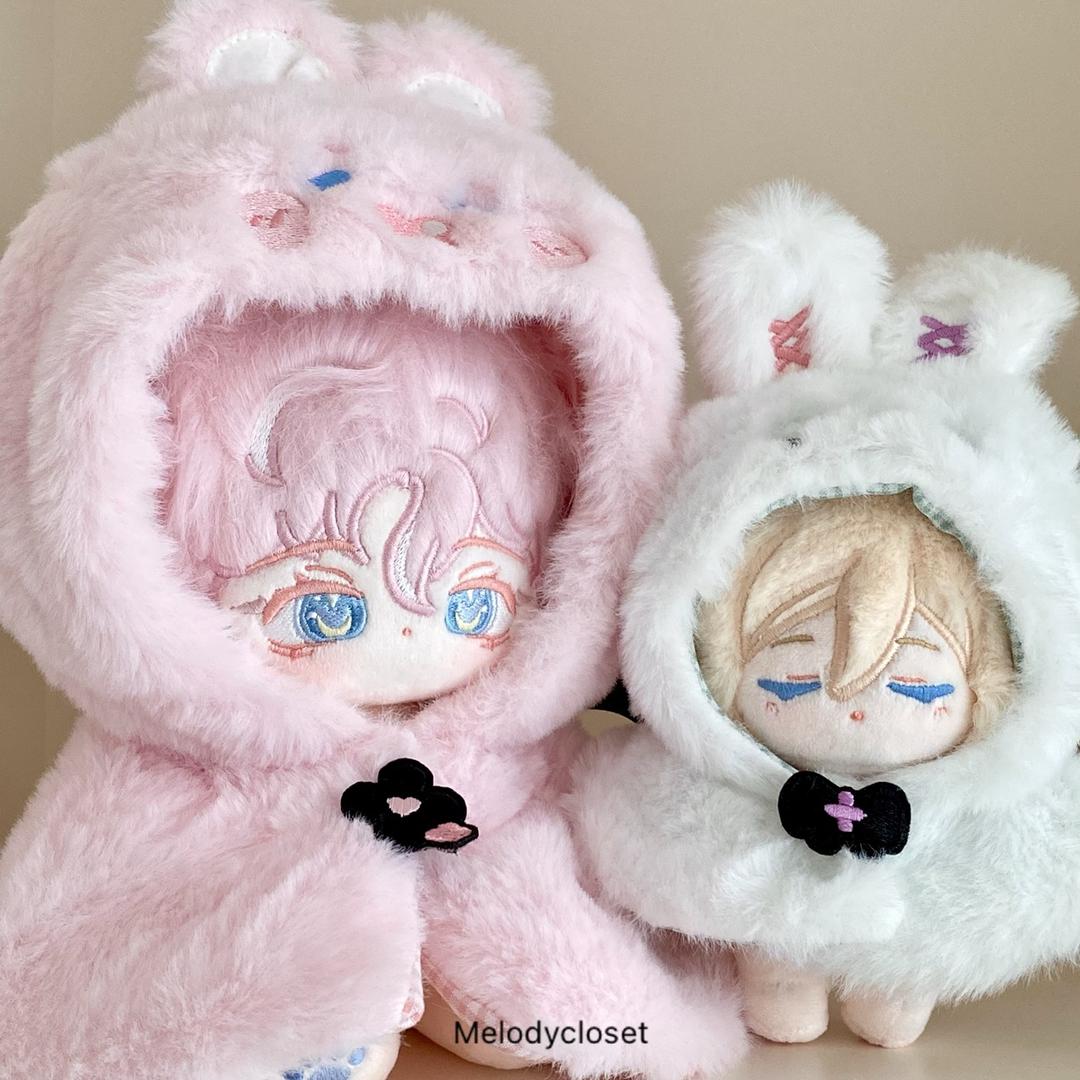 10cm 20cm 인형옷 솜토끼망토 2컬러 솜인형 의상 멜로디클로젯