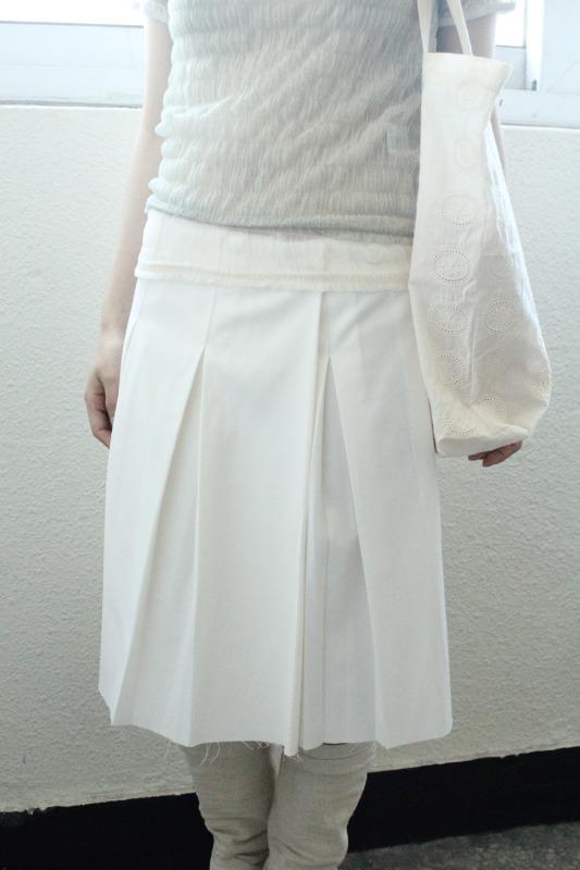 button pleat skirt (2color)