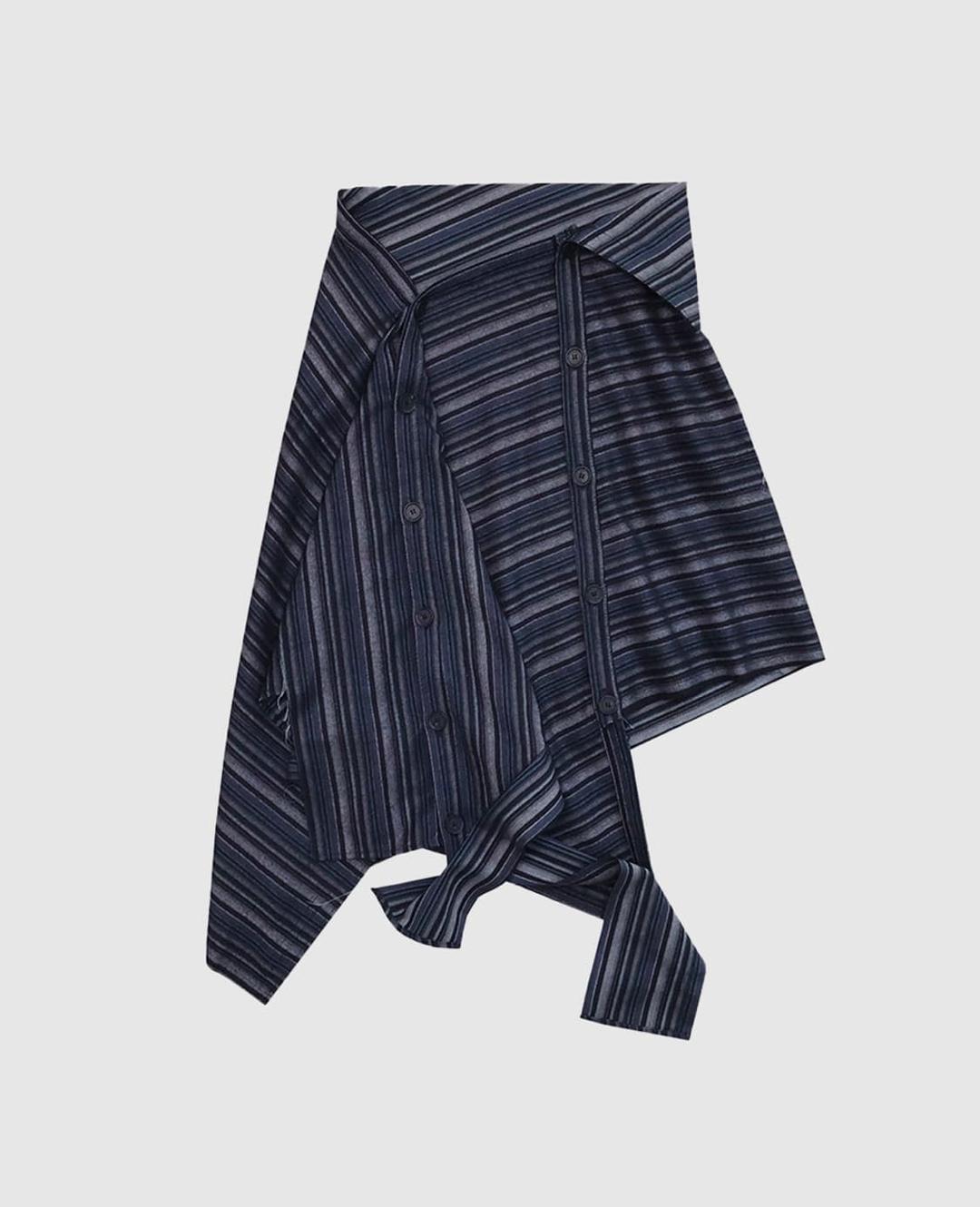 0tape 공테잎 Stripe Button Wrap Skir | 후루츠패밀리