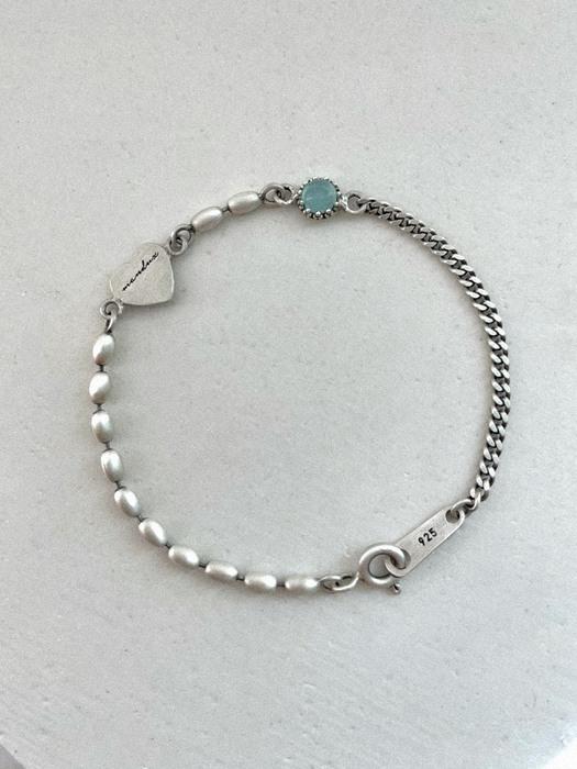 Slim ballchain Bracelet _ 믹스체인 (Silver)