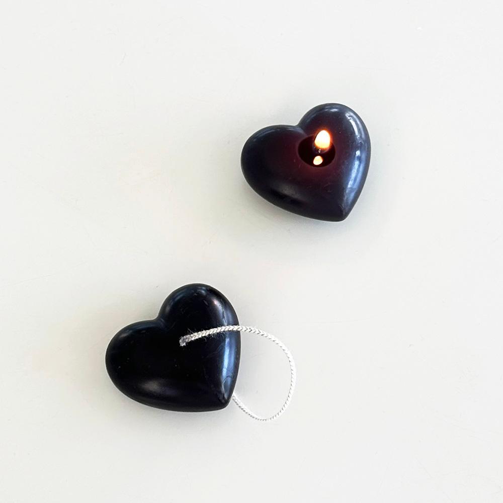 mini heart candle