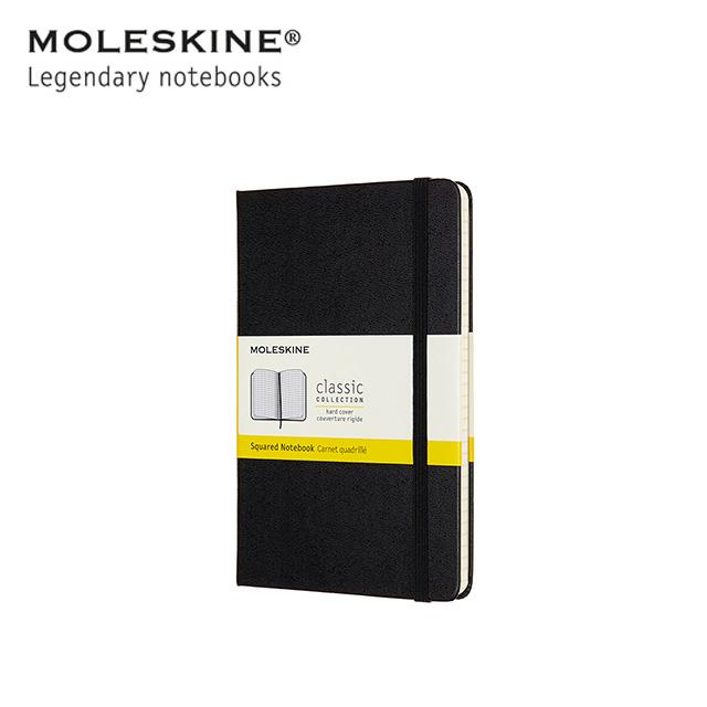 몰스킨 클래식 노트 하드커버 스퀘어드 미디움 블랙
