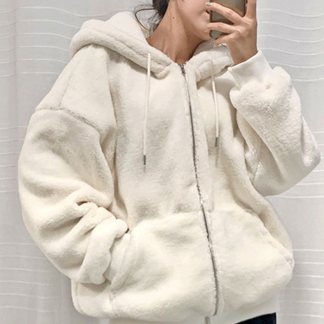 [인기재주문](재입고 할인중)여성 오버핏 플리스 후드 집업 점퍼(9 color)