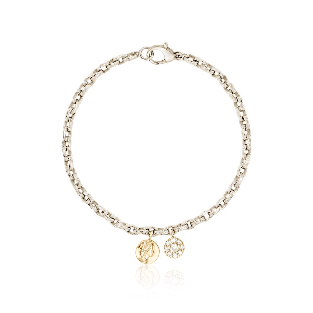 14k 18k 엘리자베스 미니코인 팔찌