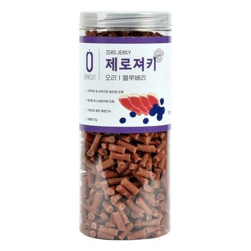 제로랩스 강아지 제로 져키 1kg, 오리 + 블루베리 ..., 1개