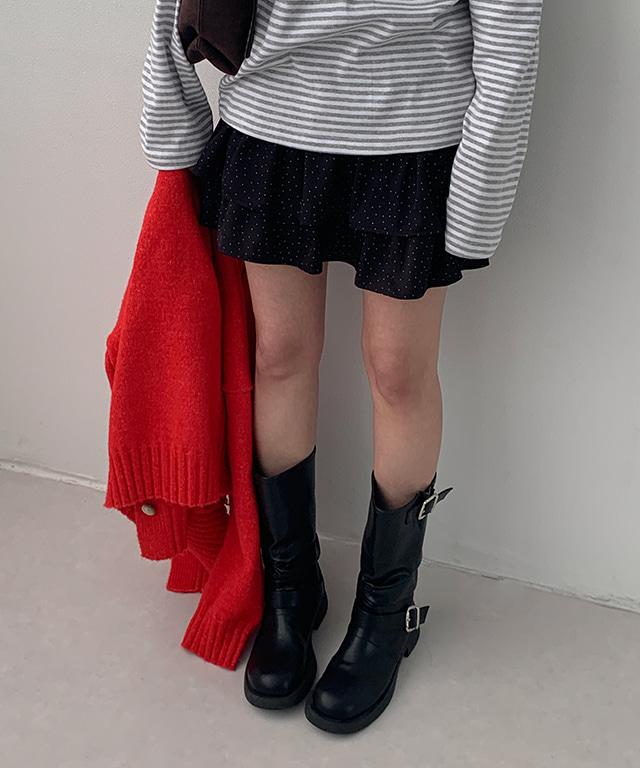 데일리쥬 시지 도트 캉캉 미니 스커트