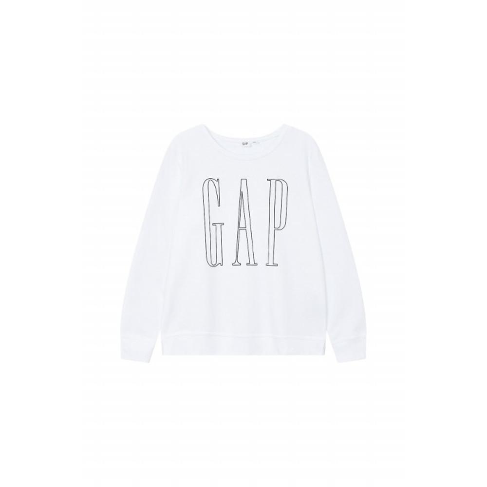 [GAP Adults]★갭 여성 22년 FALL★ 아웃라인 롱 로고 맨투맨 [Online Exclusive]_화이트