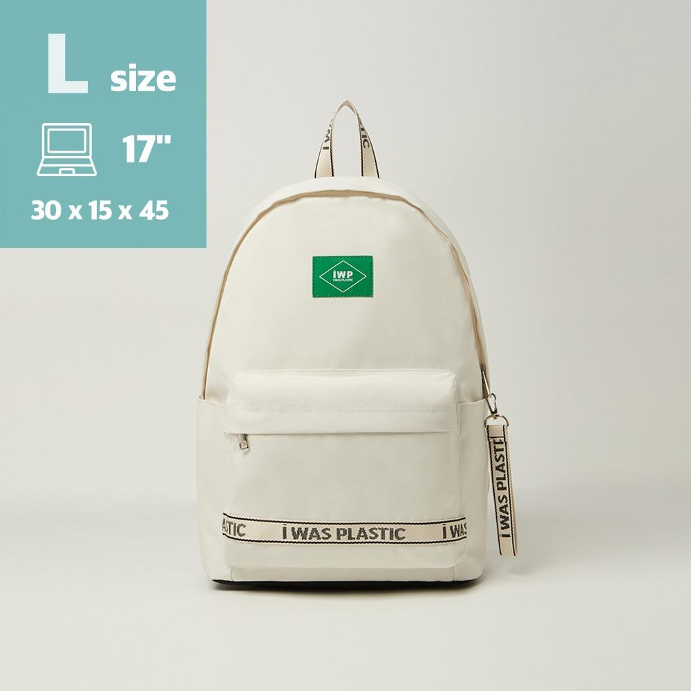 [GREEN SUMMER]  IWP l 아이워즈플라스틱 에코백팩 리사이클 노트북 가방 IVORY