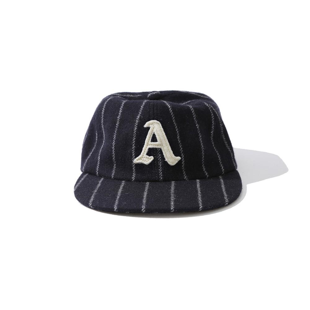 Wool Stripe cap Navy