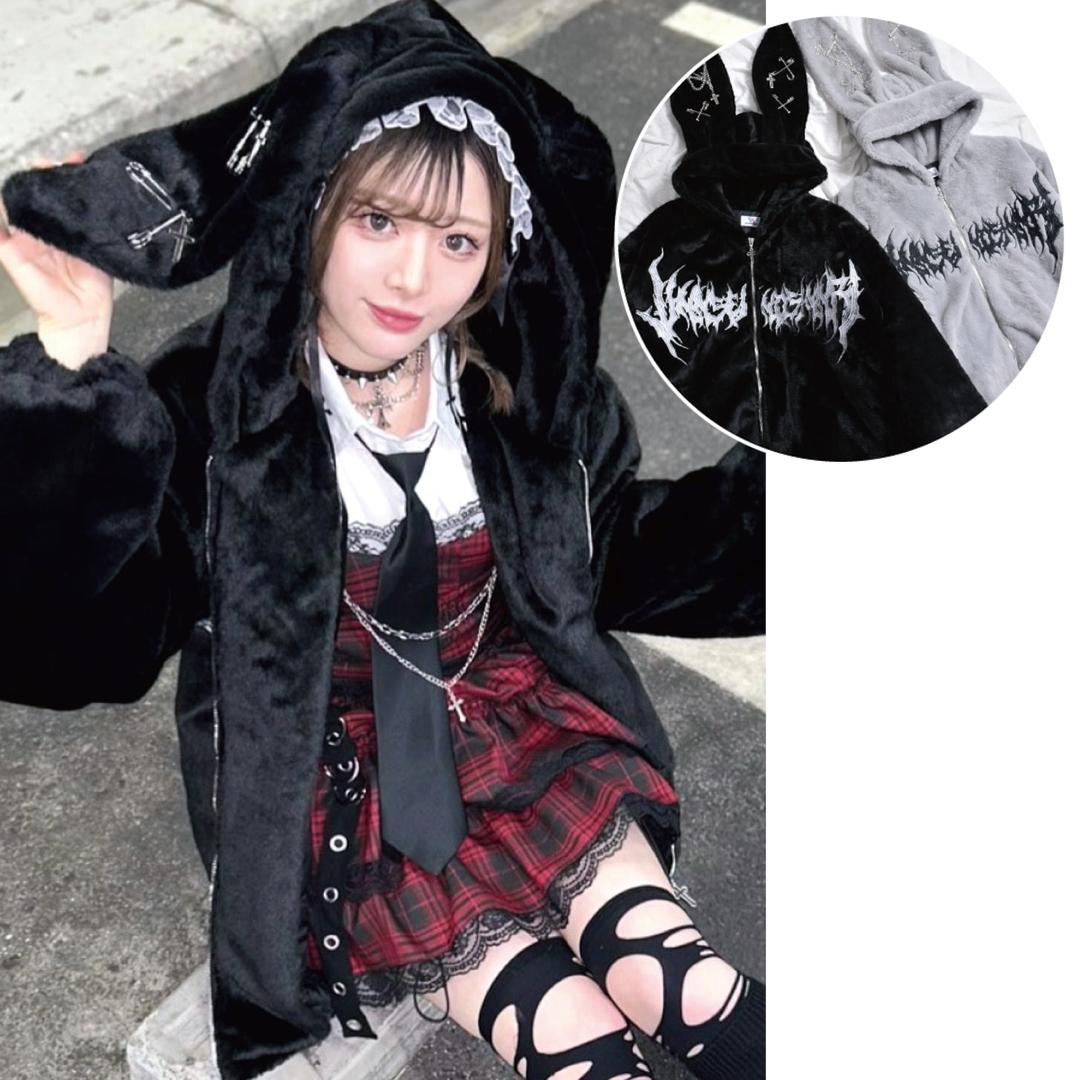 ふわもこ ウサ耳ロゴファーBIGブルゾン | VOLCAN&APHRODITE