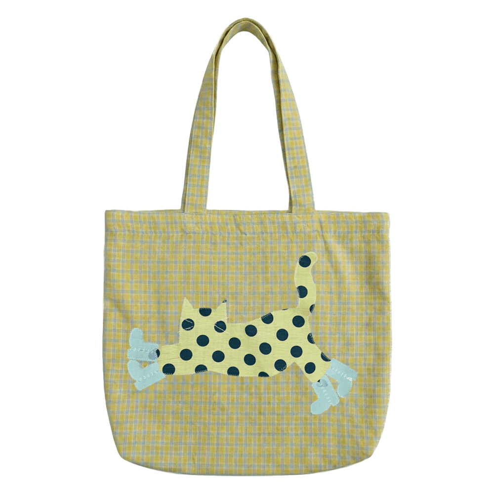 [Handmade] Cat Tote Bag (Lemon)