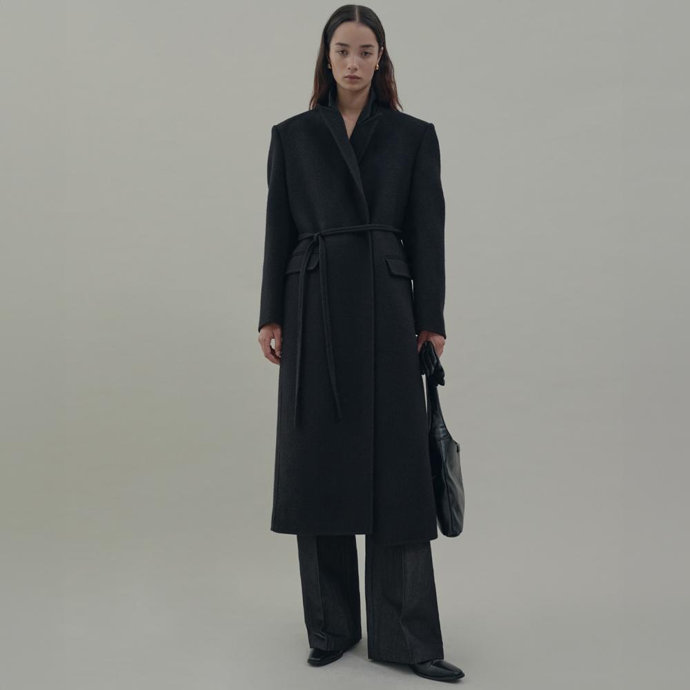 Wool Camel Over Coat (black)