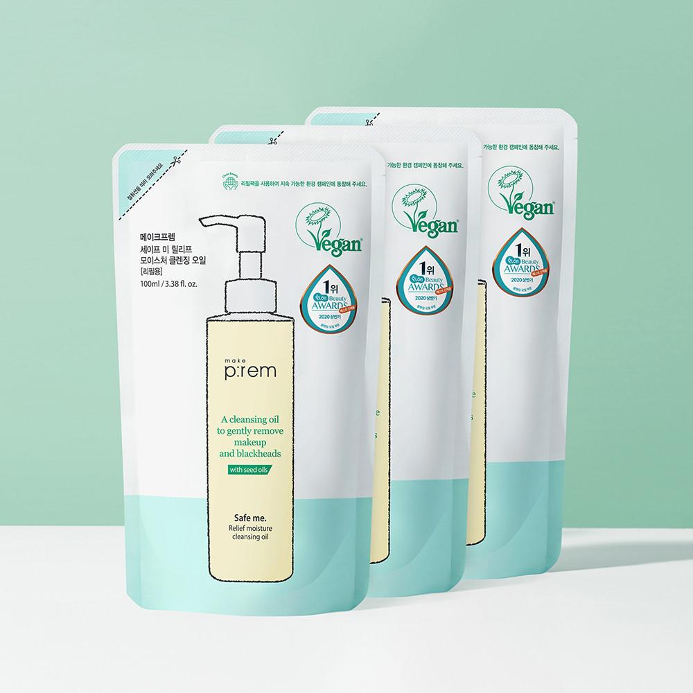 메이크프렘 세이프 미 릴리프 모이스처 클렌징 오일 100ml, 3개
