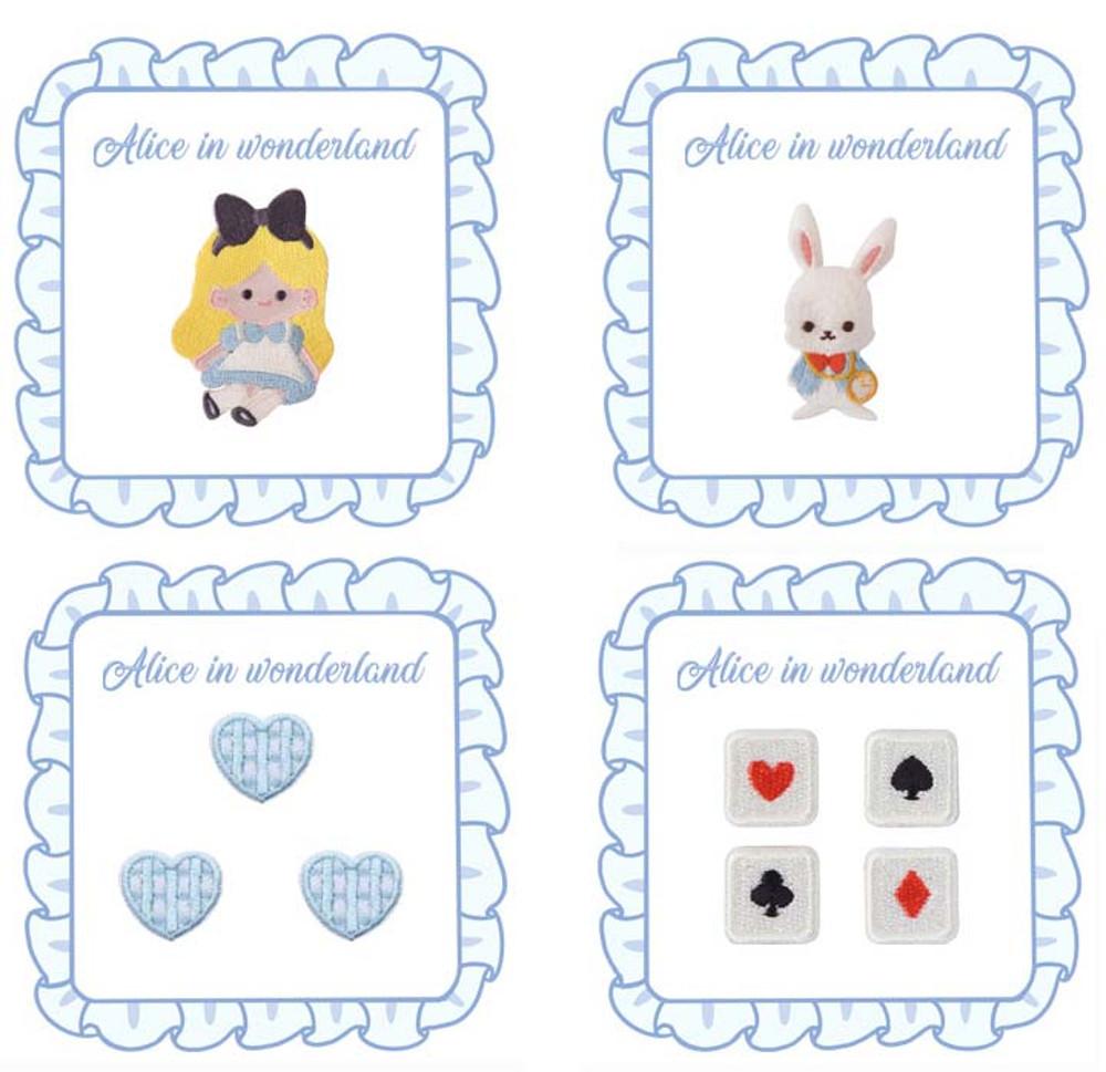 와펜 자수패치 의류리폼 컴퓨터자수 앨리스 공구리