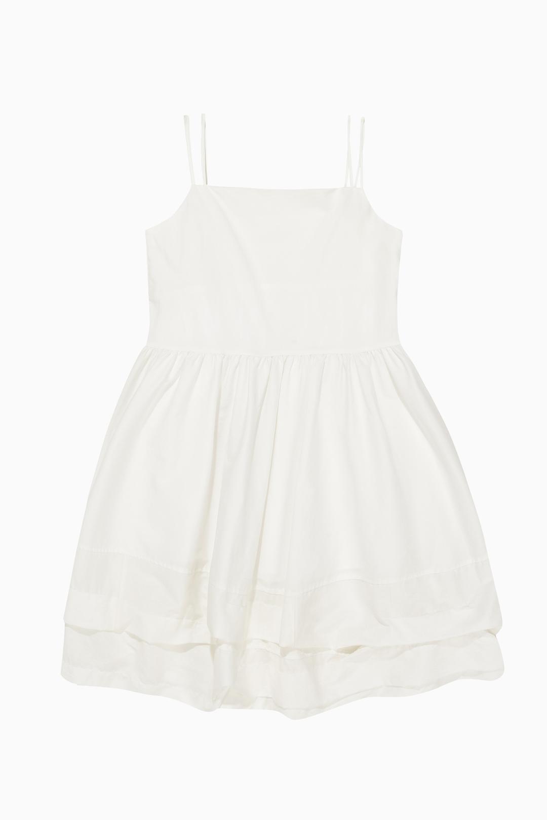 [6월 7일 예약 발송] BALLOON STRAP DRESS, WHITE