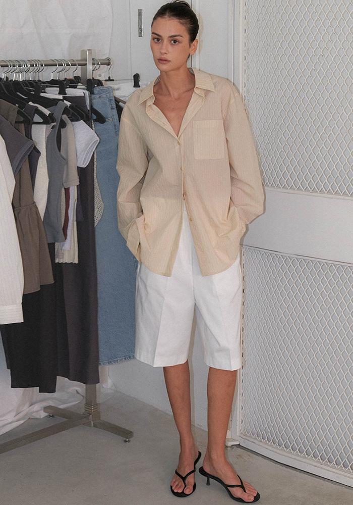 Cotton bermuda pants