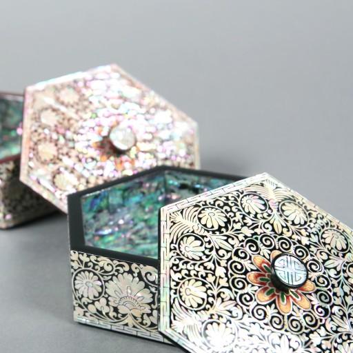 [무료배송] 나전 연화당초 육각악세사리함