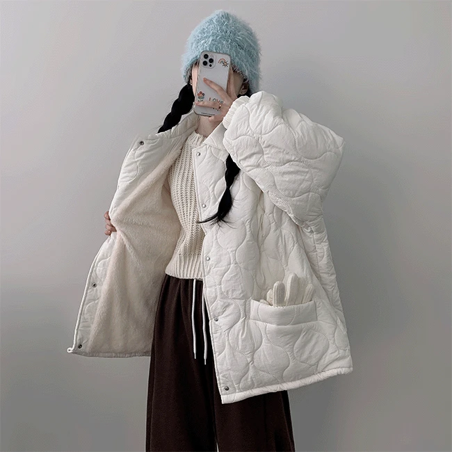 [7컬러색감맛집/핏존예] 콘티 오버핏 밍크퍼 양털 퀼팅 패딩 (7color)