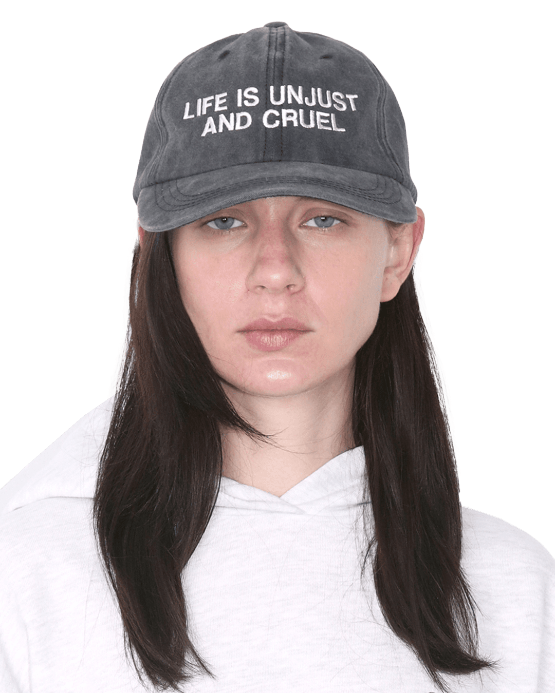 LETTERING BALL CAP, GRAY