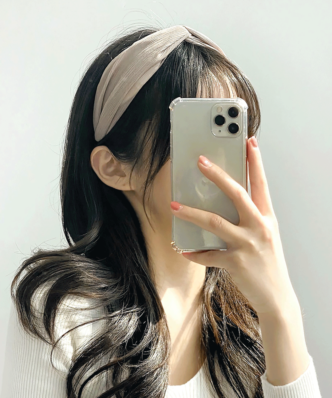 [당일]쉬폰 꼬임 반다나 넓은 헤어밴드 머리띠