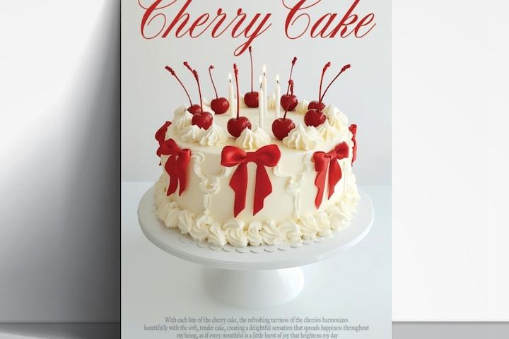 2+1 빈티지 인테리어 포스터 리본케이크 포스터