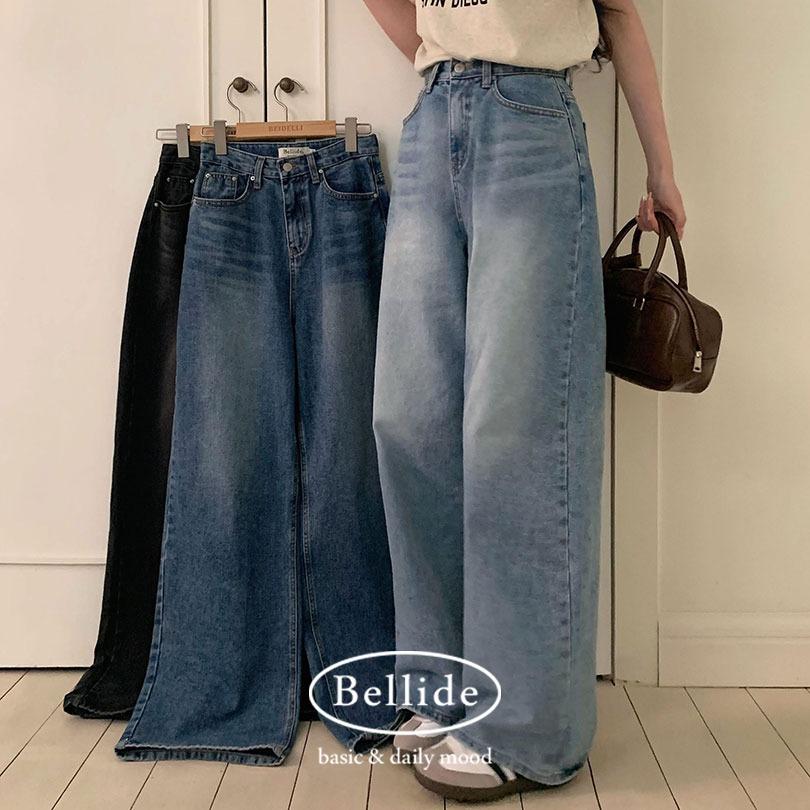 베이델리 [벨리드made/국내제작]오션 와이드 데님 팬츠