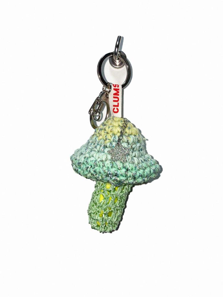 [Clumsycake] Handmade MUSHROOM key ring - Galaxy mint
