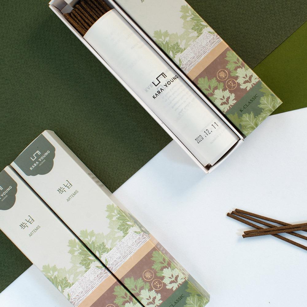 카라영 인센스 케이클래식 - 쑥잎(쑥향) + 홀더 포함