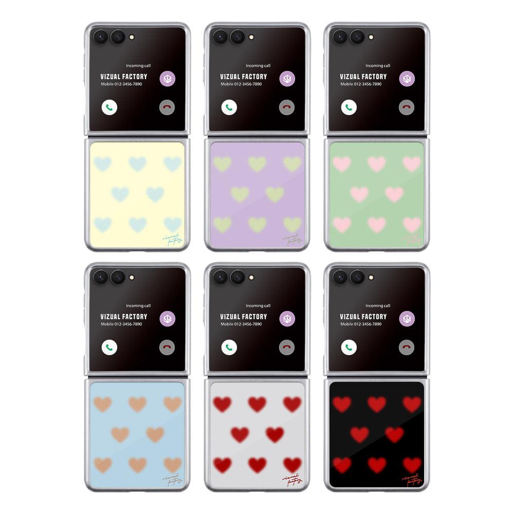 다정한하트 갤럭시Z플립 맥세이프 실버 아크 케이스