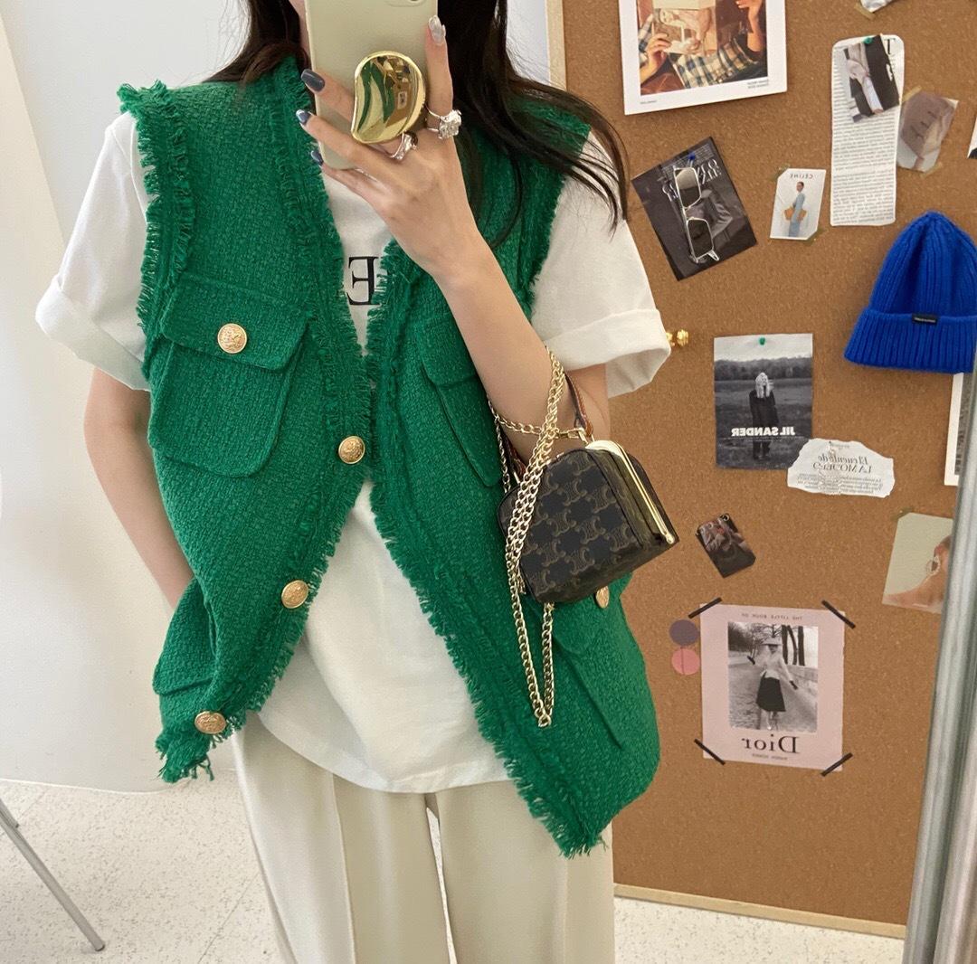 포켓 트위드 베스트 4컬러