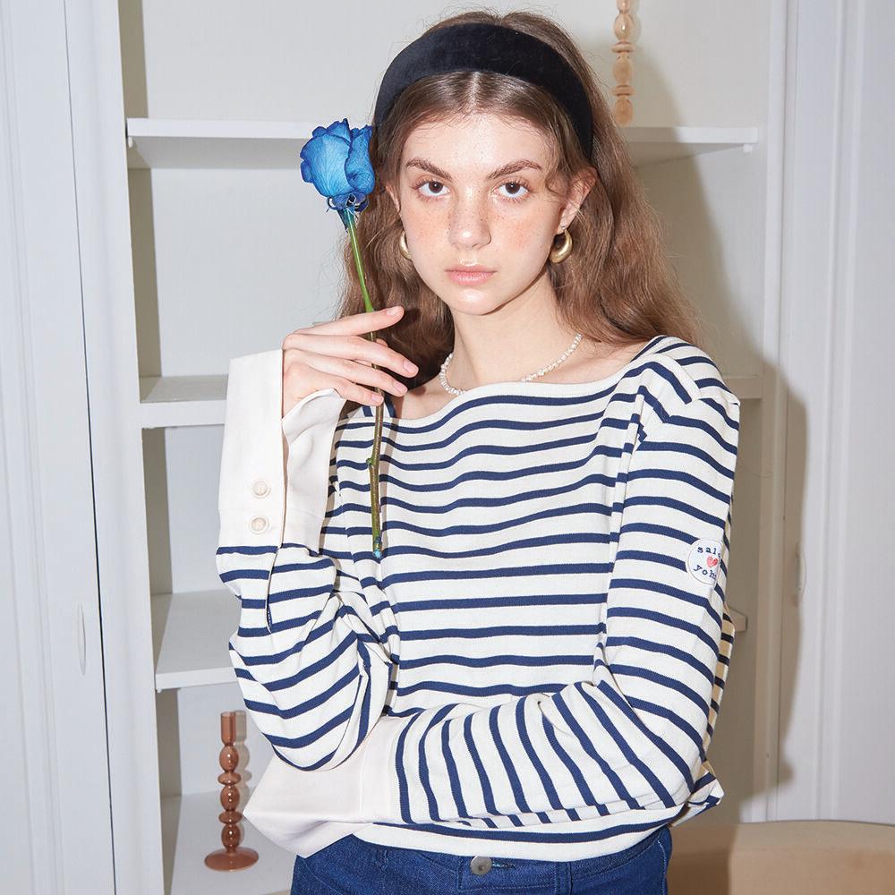 Sailor Stripe Cuffs T_ Navy