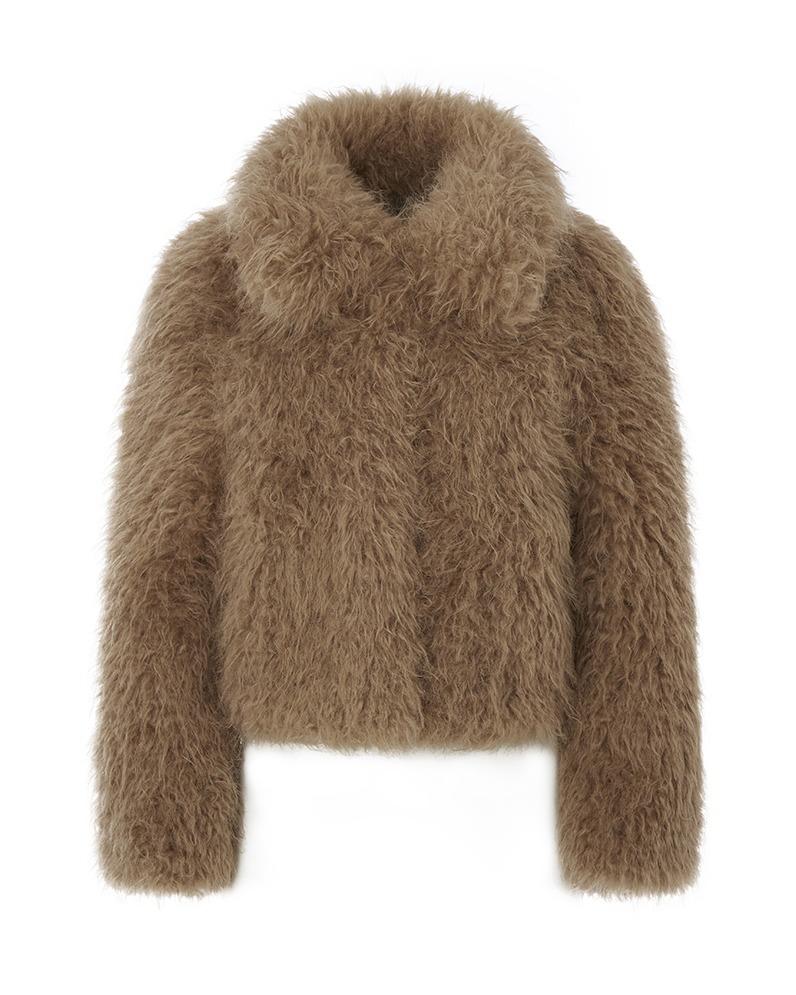 Eco Fur Jacket (Beige)
