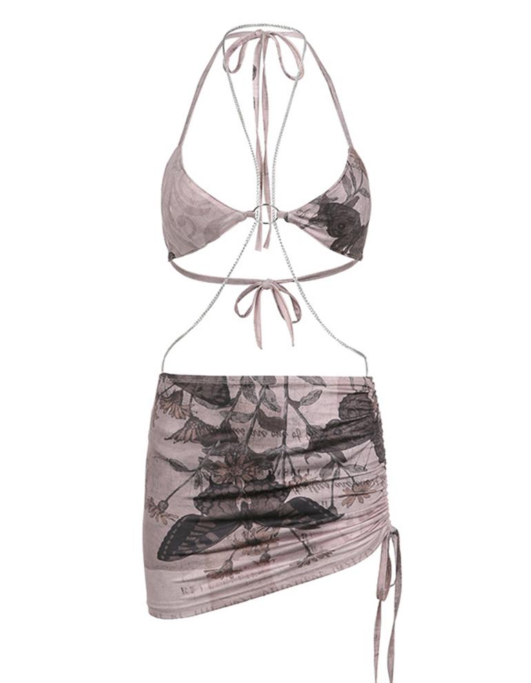 vintage bikini [나비 유니크 비키니 세트]