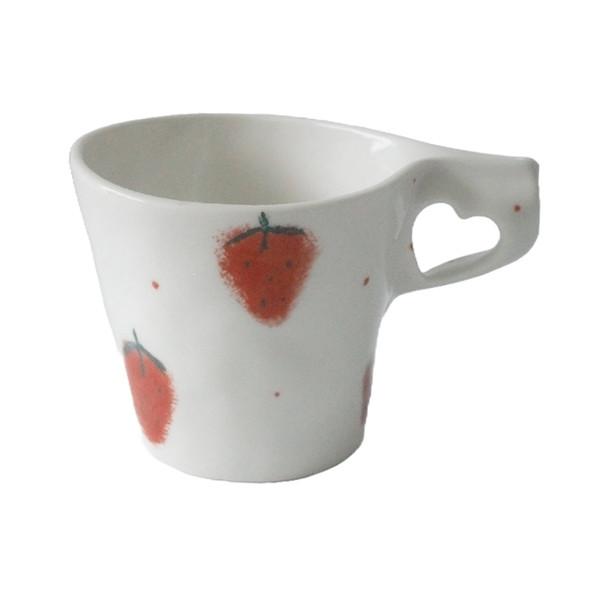 strawberry heart mug