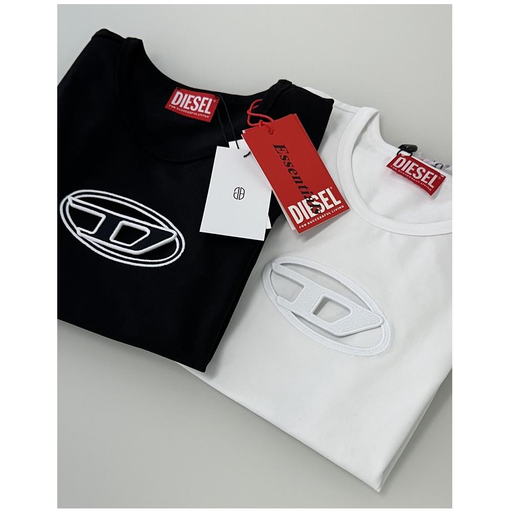 QR 정품 디젤 피카부 반팔 티셔츠 00A0626 블랙 화이트